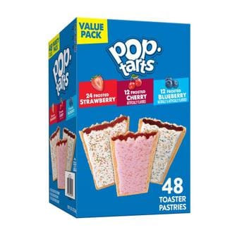  [해외직구] Pop-Tarts 팝타르트 3가지맛 토스터 페이스트리 48입