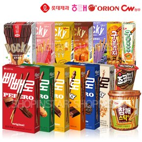 롯데 빼빼로x4개 초코 아몬드 누드 크런키 포키 통크