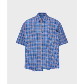 (M) SS Rab 랩 셔츠 블루 WRAP SHIRT BLUE CHECK