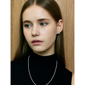 [진주귀걸이 2종 증정] Pearl clear flower hoop earring