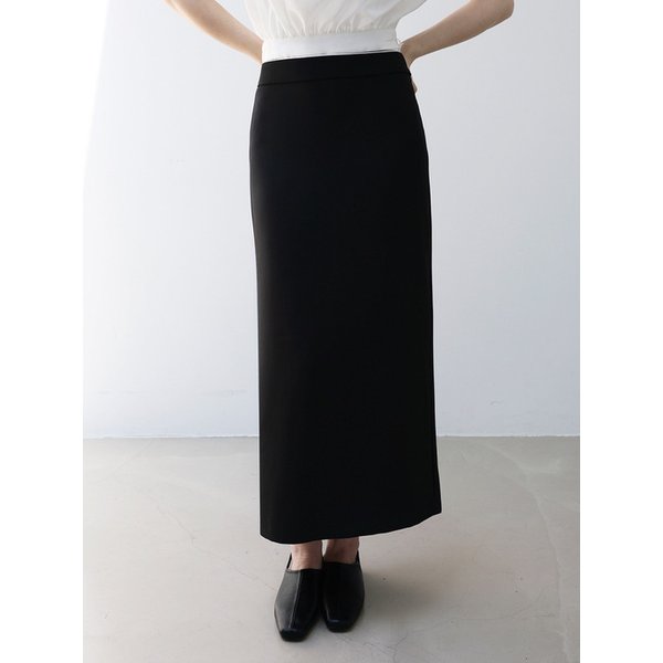 Structured maxi skirt - BLACK