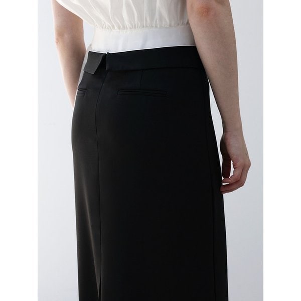 Structured maxi skirt - BLACK