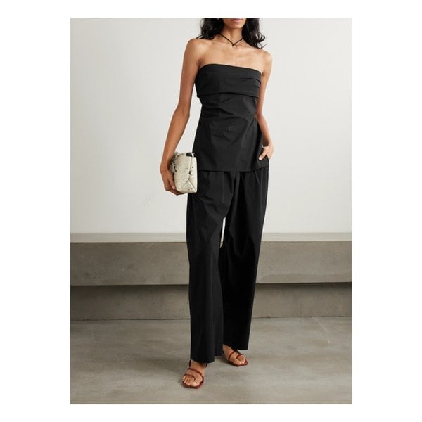 세인트 아그니 크링클 코튼 혼방 와이드 팬츠 블랙 1647597354756108