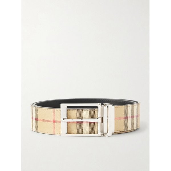 3.5cm 리버시블 체크 코팅 가죽 벨트 46376663162993538