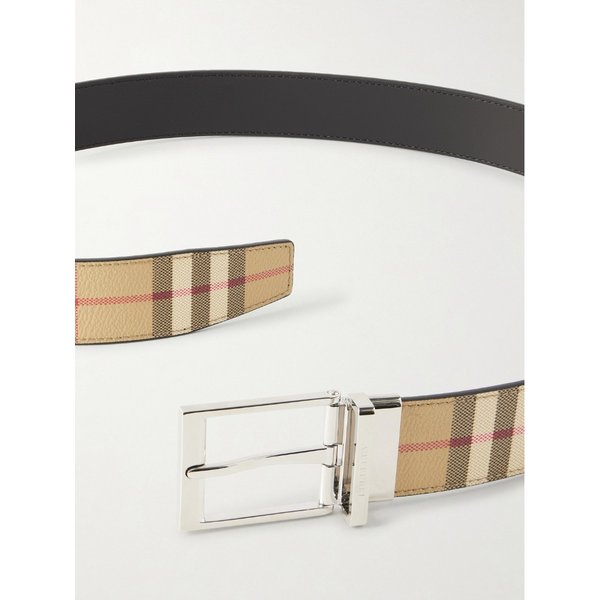 3.5cm 리버시블 체크 코팅 가죽 벨트 46376663162993538