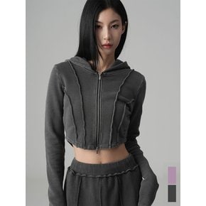 3D Cutting Hood Zip-up -  2COL