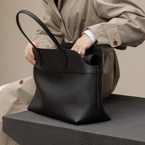 Big shoulder bag series ople leather BLACK