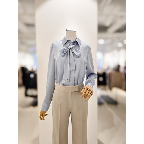 [파주점] [더아이잗컬렉션]타이 히든 버튼 블라우스 CS2B0BL211