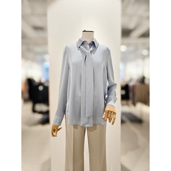 [파주점] [더아이잗컬렉션]타이 히든 버튼 블라우스 CS2B0BL211