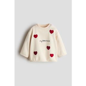 디자인 스웨트셔츠 라이트 베이지/My Little Heart 1341311004