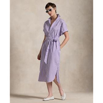 폴로 랄프 로렌 여성 벨트 스트라이프 코튼 셔츠드레스(WMPODRSNFA20796500)