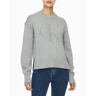 Calvin Klein Jeans 여성 인타르시아 루즈 스웨터(J224224)