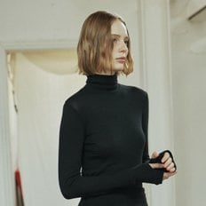 BASIC TURTLENECK T-SHIRT_BLACK