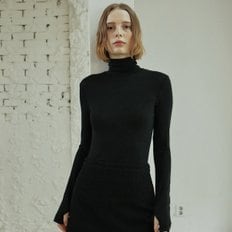 BASIC TURTLENECK T-SHIRT_BLACK