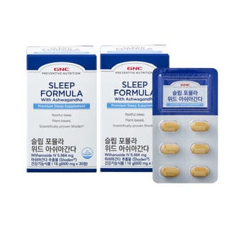GNC 슬립 포뮬라 위드 아쉬아간다 2개 세트 /수면건강 기능성