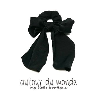 오뜨르뒤몽드 long ribbon chouchou (black)