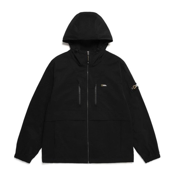 [여주점] N241UFT041 우븐 트레이닝 아웃포켓 바람막이 카본블랙