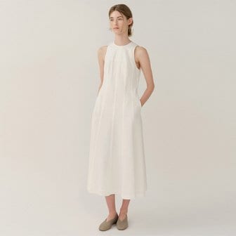 킨더살몬 RS24 Linen Sleeveless Dress Off-White