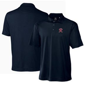 5059585 Cutter  Buck Mens Navy Tacoma Rainiers DryTec Genre Textured Solid Polo