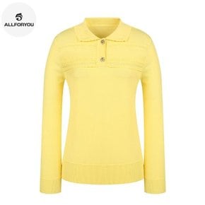 [여성] Collar mixed tissue knit ALSPM1311-YELLOW