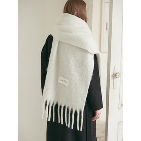 LOWTIDE BIG LABEL MUFFLER [WHITE]