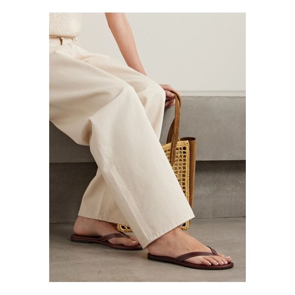 에이디 멜로디 가죽 플립플랍 버건디 1647597358230991