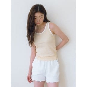 Coloration Sleeveless Top - Cream