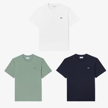 라코스테 (남성)베이직 크루넥 포켓 반팔 티셔츠(TH280E-55G) 3컬러 중 택 1