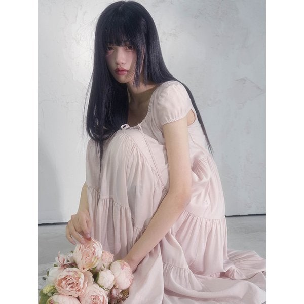 이조 핀턱 셔링 드레스_3Colors