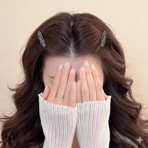 크리스탈 클립 핀 똑딱 헤어 머리 끈 큐빅 미니 펜던트 장식 심플 헤어밴드 헤어 악세사리