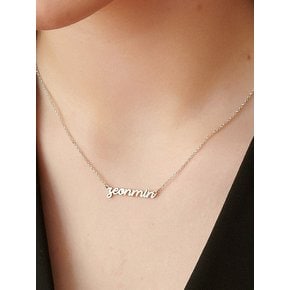 Initials Line Silver Necklace In478 [Silver]