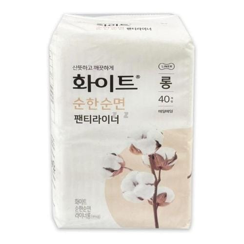 화이트 팬티라이너 순면패드 데일리 라이너 롱 40개(1)