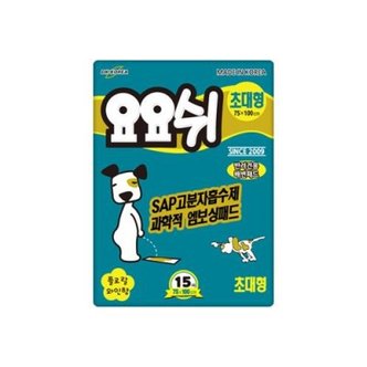 텐바이텐 토탈마트 요요쉬  배변패드 플로랄와인향 초대형 15매 /애견 위생용품