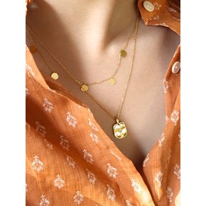 [2SET] gold necklace layered set