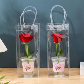 PVC 와인 칠링백 35cm 샴페인 아이스버킷 보냉 쿨러 홈파티 캠핑 음료 얼음 휴대용백
