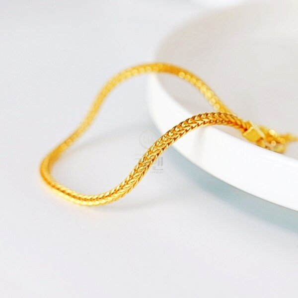 [가앤] 24k순금 기본 심플 폭스 체인팔찌 7.50g