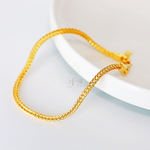 [가앤] 24k순금 기본 심플 폭스 체인팔찌 7.50g