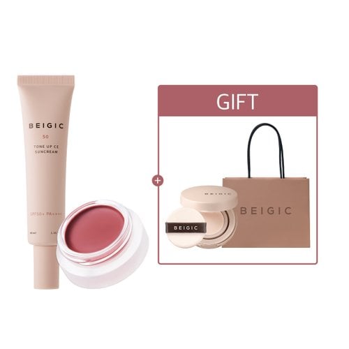 [S머니] 톤업 CE 선크림 40ml & 립 앤 치크 밤(6종 택1) 세트