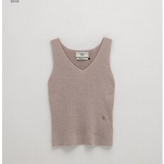 (T-6864)ESSENTIAL V-NECK SLEEVELESS KNIT