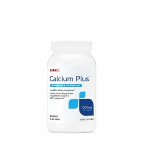 [해외직구] GNC 지앤씨 칼슘 플러스 마그네슘 비타민D3 1000mg 180캡슐 Calcium Plus Magnesium & Vitamin D-3 1000 mg - 180 Caplets