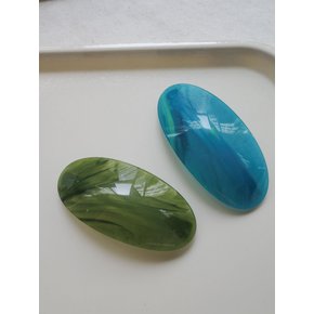 오벌 블루 Oval Blue Hair Pin