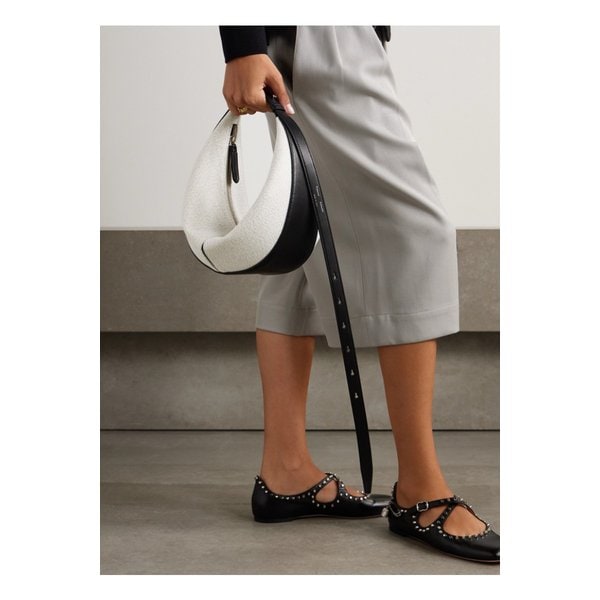 프로엔자슐러 슬라이드 가죽 캔버스 숄더 백 오프 화이트 1647597338076035