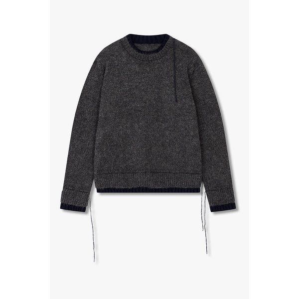 남성 배색 레이어드 니트 풀오버 6425330117000