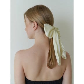 lemon satin drop ribbon scrunch