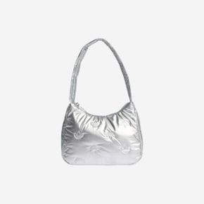 아디다스 퍼피 사틴 미니 숄더백 실버 메탈릭 Adidas Puffy Satin Mini Shoulder Bag Silver Met