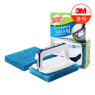 3M 크린스틱 뉴올인원 욕실청소용 핸들+리필2입