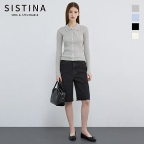 골지 카라 버튼 니트_ASKPOQ11060