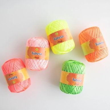 튜브사(단색)(tube yarn) (4볼 1팩)