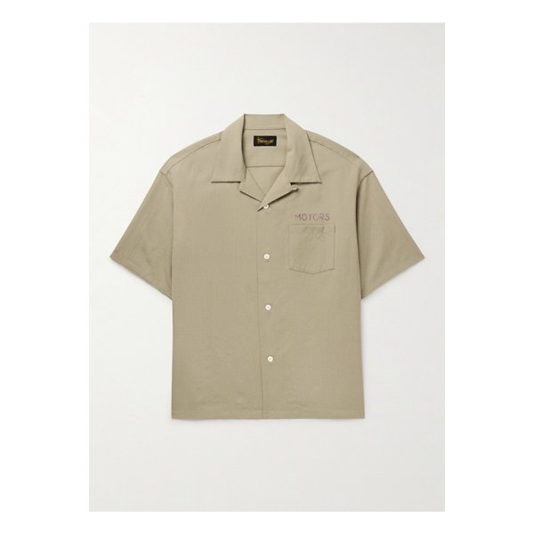 크로스비 컨버터블 칼라 자수 울 리넨 블렌드 셔츠 46376663162937926