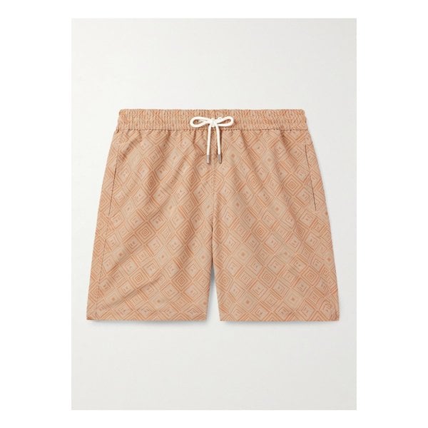 프레스코볼 카리오카 산토스 스트레이트 레그 미드 렝스 프린트 스윔 쇼츠 46376663162873357